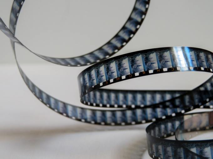 A coil of 8mm film